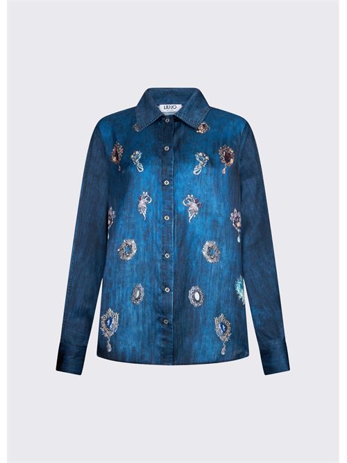 Camicia con stampa digitale LIU JO | UA6343T5958/79045